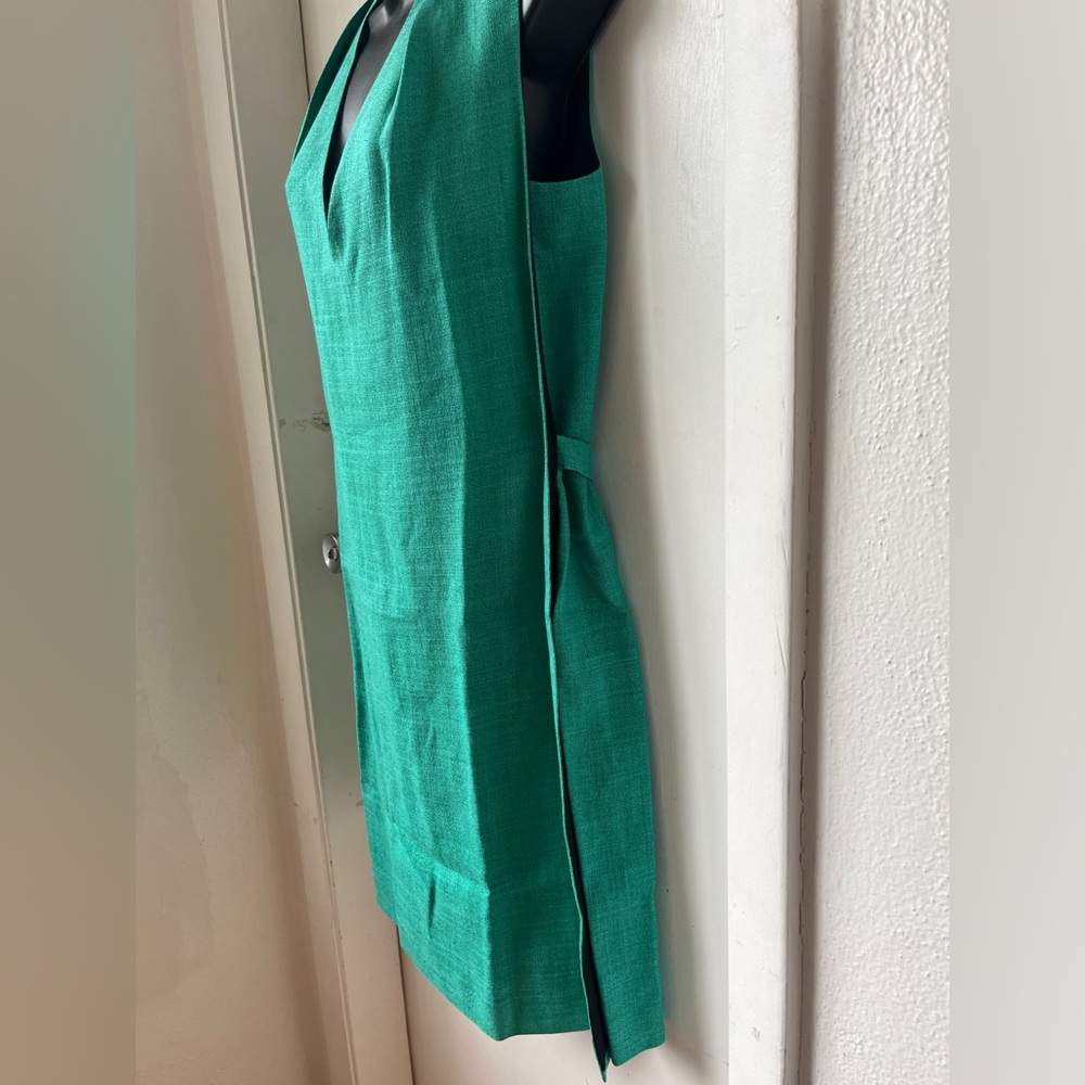 Balenciaga Green Sheath Mini Dress V-Neck Sleeveless size M - Picture 15 of 15